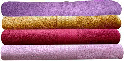 

India Furnish Cotton 450 GSM Bath Towel Set(Pack of 4, Multicolor)