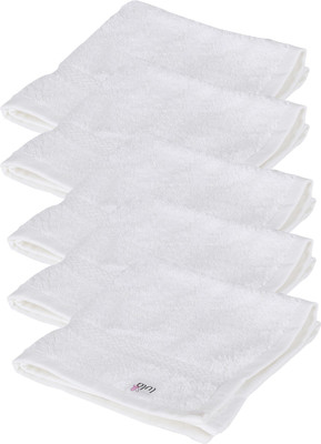 18% OFF on LULA Cotton 300 GSM Face Towel(Pack of 5, White)