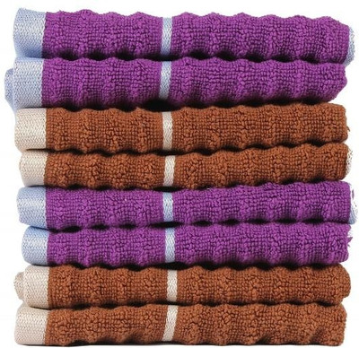25% OFF on Casa Copenhagen Face Towel(Pack of 8, Brown, Purple)
