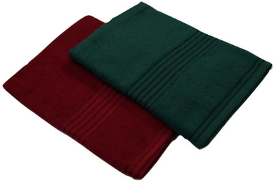 

Snuggle Cotton 500 GSM Bath Towel Set(Pack of 2, Maroon, Green), Green;maroon