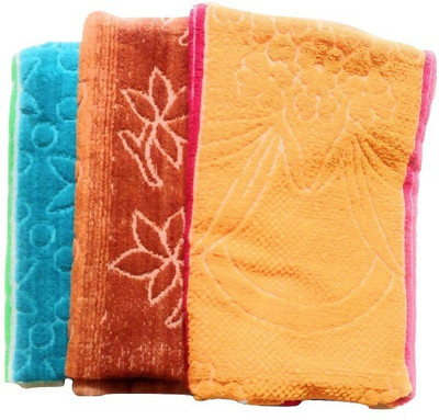 

Cotton Colors Cotton Terry 2400 GSM Bath Towel Set(Pack of 3, Multicolor)
