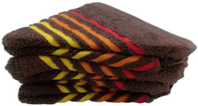 Portico New York Cotton 500 GSM Face Towel Set(Pack of 4, Brown)