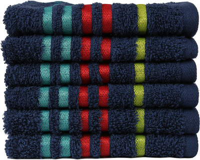 

Casa Copenhagen Cotton 475 GSM Face Towel Set(Pack of 6, Blue), Royal blue