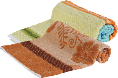 

Goodway Cotton 400 GSM Bath Towel(Pack of 2, Green, Brown), Brown;green