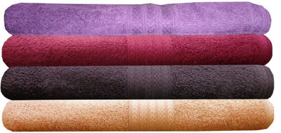 

India Furnish Cotton 450 GSM Bath Towel Set(Pack of 4, Multicolor)