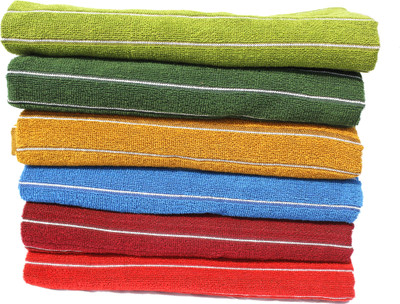 Mandhania Cotton Bath Towel(Pack of 6, Multicolor) Mandhania Cotton Bath Towel(Pack of 6, Multicolor)