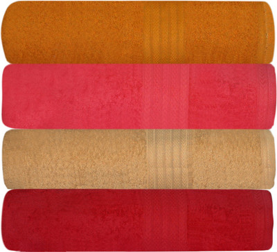 42% OFF on Creative Terry Cotton Set of Towels(Pack of 4, Multicolor)