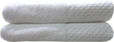 

India Furnish Cotton 600 GSM Bath Towel Set(Pack of 2, White)