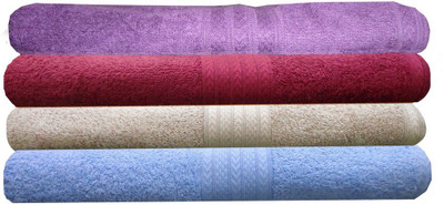 

India Furnish Cotton 450 GSM Bath Towel Set(Pack of 4, Multicolor)