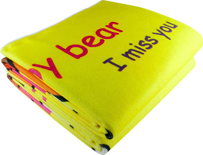 

Stylefolio Microfiber 230 GSM Bath Towel(Pack of 2, Multicolor, Yellow)