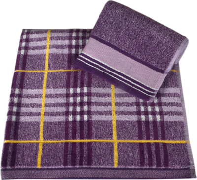 

Modern Cotton GSM Bath Towel Set(Pack of 2, Purple)