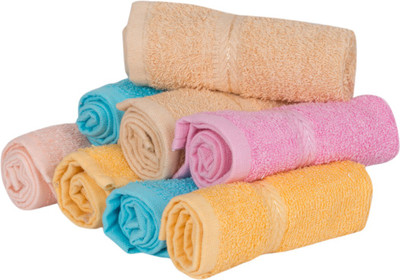 

NKP Cotton 390 GSM Face Towel(Pack of 8, Multicolor)