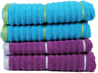 

Casa Copenhagen GSM Hand Towel(Pack of 4, Purple, Blue), Blue;purple