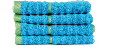 

Casa Copenhagen GSM Face Towel(Pack of 4, Blue)