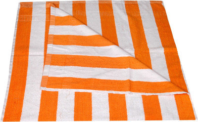 

Kundan Cotton 430 GSM Bath Towel(Orange, White)