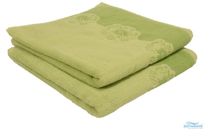

Softweave Cotton 440 GSM Bath Towel Set(Pack of 2, Green)