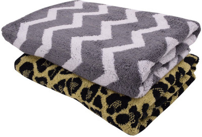 

Softweave Cotton 500 GSM Bath Towel Set(Yellow, Grey), Grey;yellow