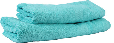 

Trident Cotton GSM Bath Towel Set(Pack of 2), Light blue