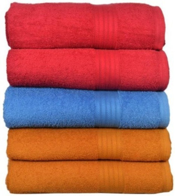 

Shopping Store Cotton 450 GSM Bath Towel(Pack of 5, Multicolor)