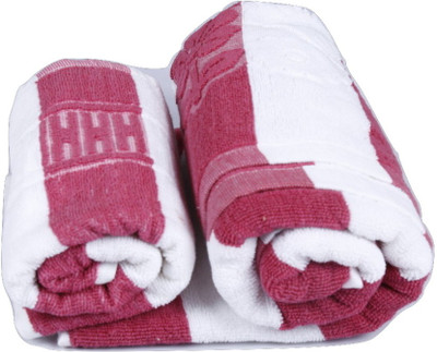 

NKP Cotton 425 GSM Bath, Hand Towel Set(Pack of 2, Peach), Rose