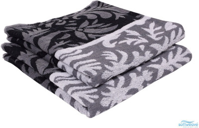 

Softweave Cotton 380 GSM Bath Towel Set(Pack of 2, Grey)