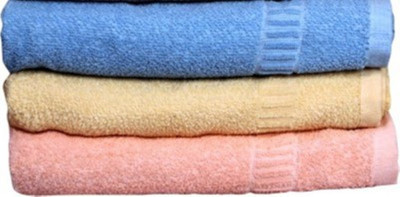 Gruvi Enterprises Cotton 500 GSM Bath Towel(Pack of 3, Multicolor)