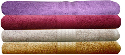 

India Furnish Cotton 450 GSM Bath Towel Set(Pack of 4, Multicolor)