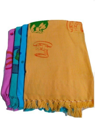 

Cotton Colors Cotton 2400 GSM Bath Towel Set(Pack of 4, Multicolor)