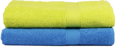 

Trident Cotton 400 GSM Bath Towel Set(Pack of 2, Blue, Light Green)