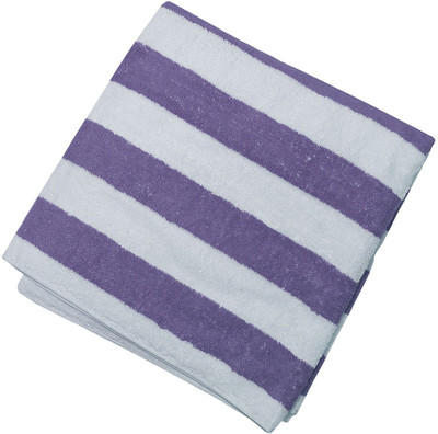 

Welhouse India Cotton 145 GSM Bath Towel(White), White & purple