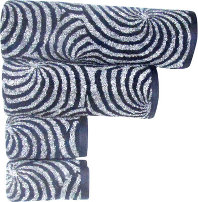 

Bombay Dyeing Cotton Bath & Hand Towel Set(Pack of 4, Black)