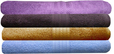 

India Furnish Cotton 450 GSM Bath Towel Set(Pack of 4, Multicolor)