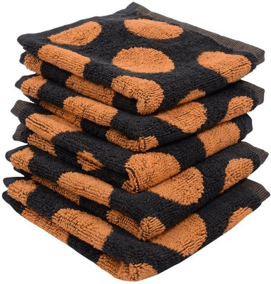 

Softweave Cotton 500 GSM Face Towel(Pack of 4, Orange)