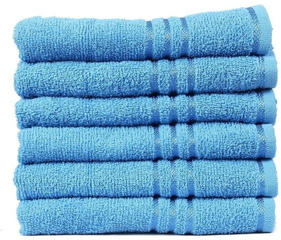 

Trident Cotton GSM Hand Towel(Pack of 6, Blue)