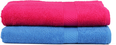 

Trident Cotton 400 GSM Bath Towel Set(Pack of 2, Blue, Pink)