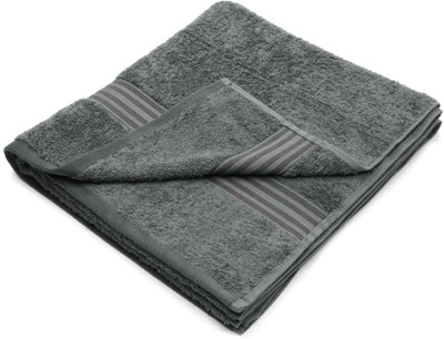 SPACES Cotton Bath Towel(Grey, Brown)