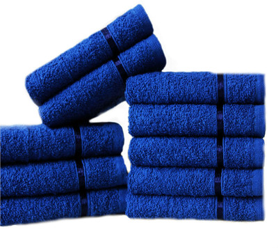 

Creative India Exports Cotton 450 GSM Face Towel Set(Pack of 10, Dark Blue), Navy blue