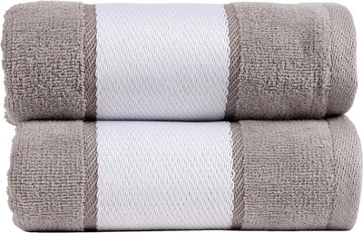 

Casa Copenhagen Cotton 575 GSM Hand Towel(Pack of 2, Multicolor), Brown;white
