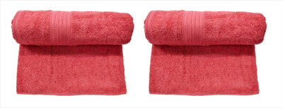 

Bombay Dyeing Cotton 600 GSM Bath Towel Set(Pack of 2, Red)