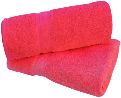 

Shopping Store Cotton 450 GSM Bath Towel(Pack of 2, Red)