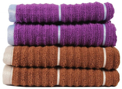 

Casa Copenhagen GSM Hand Towel(Pack of 4, Brown, Purple)