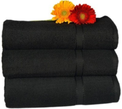 

Earth Ro System Cotton 300 GSM Bath Towel(Pack of 3, Black)