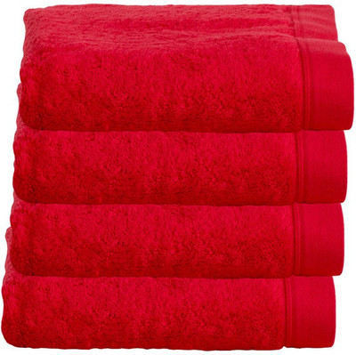 

Juvenile Cotton 2400 GSM Bath Towel Set(Pack of 4, Red)