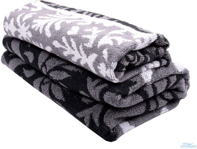 

Softweave Cotton 380 GSM Bath, Hand Towel Set(Pack of 2, Grey)