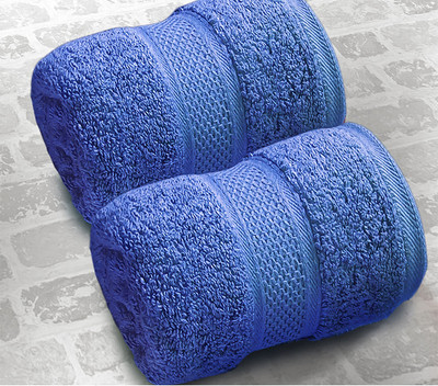 9% OFF on Bombay Dyeing Cotton Set of Towels(Pack of 2, Dark Blue)
