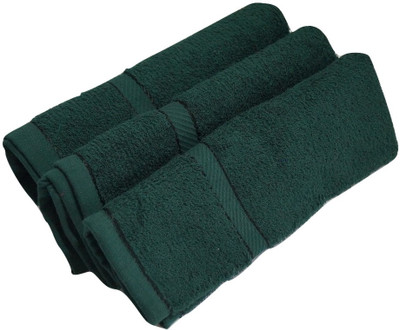 

Snuggle Cotton Terry 400 GSM Hand Towel Set(Pack of 3, Dark Green)
