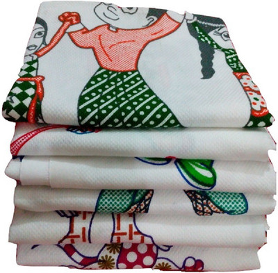

Cotton Colors Cotton 2400 GSM Bath Towel Set(Pack of 6, White)