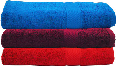 

Trident Cotton 400 GSM Bath Towel Set(Pack of 3, Multicolor)