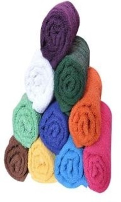 Trident Cotton GSM Hand Towel(Pack of 10, Multicolor)