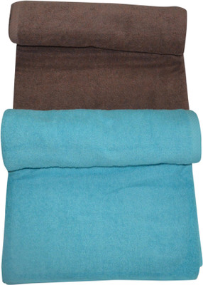 

Bombay Dyeing Cotton 500 GSM Bath Towel(Pack of 2, Brown, Blue), Brown;ferozi